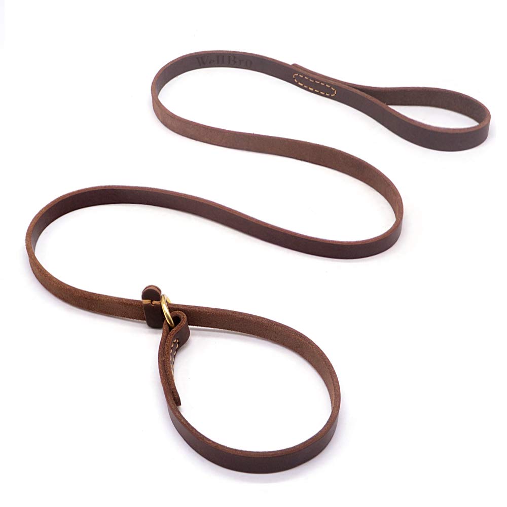 flat leather slip lead