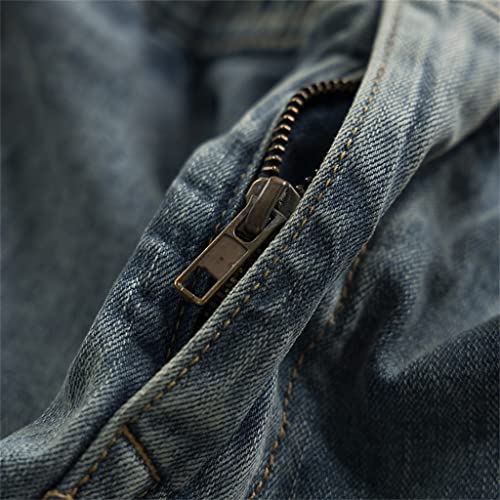 Eodnsofn Summer Denim Shorts American Street Five Pants Drawstring Elastic Waist Split Sand Wash Pants (Color : A, Size : Xl Code) #TOP3