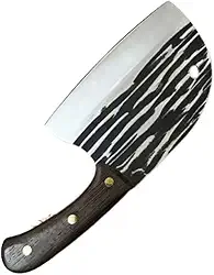 Faca Cutelo com Bainha Forjado à Mão Culinária Corte Carne