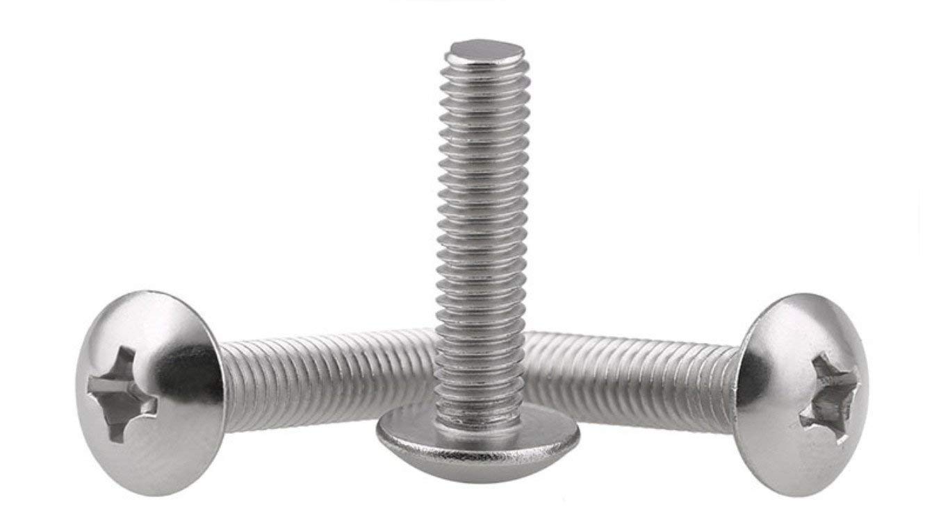 120pcs Metric M4 x 20/25/30/35/40/45mm Machine Screws Assortment Kit Cabinet Door Drawer Knob Pull Screws, 304 Stainless Steel Phillips Truss Head Bolts