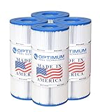 Optimum Pool Technologies® Pool Filter 4-Pack, Compatible Replacement for SwimClear® C2000, C2020, & C2025 CX470XRE, Unicel C-7447, C-7458, Filbur FC-1235, & Pleatco PA-50-SV, PA56SV Filter Cartridges