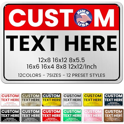 Custom Sign Outdoors - Personalized Metal Aluminum Sign 8x12 Inch