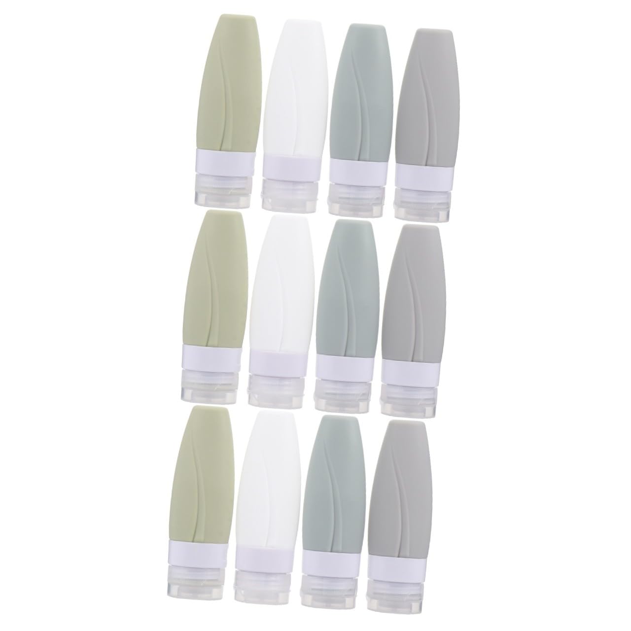 DOITOOL 12stücke Silikon Reiseflaschen Nachfüllbare Flaschen Für Lotionen Quetschflaschen Für Reisen - Lebensmittelechtem Silikon Für Kosmetik Und Pflegeprodukte