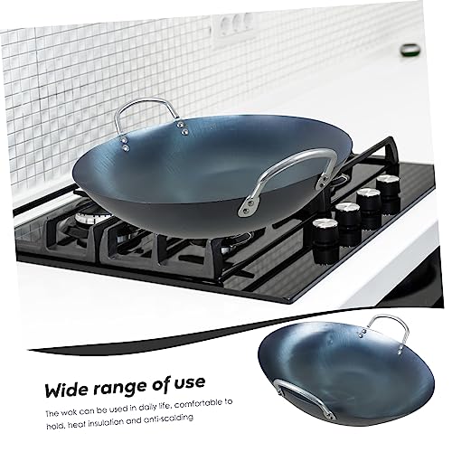 Wok de hierro azul grueso Ciieeo antiadherente redondo miniatura 6