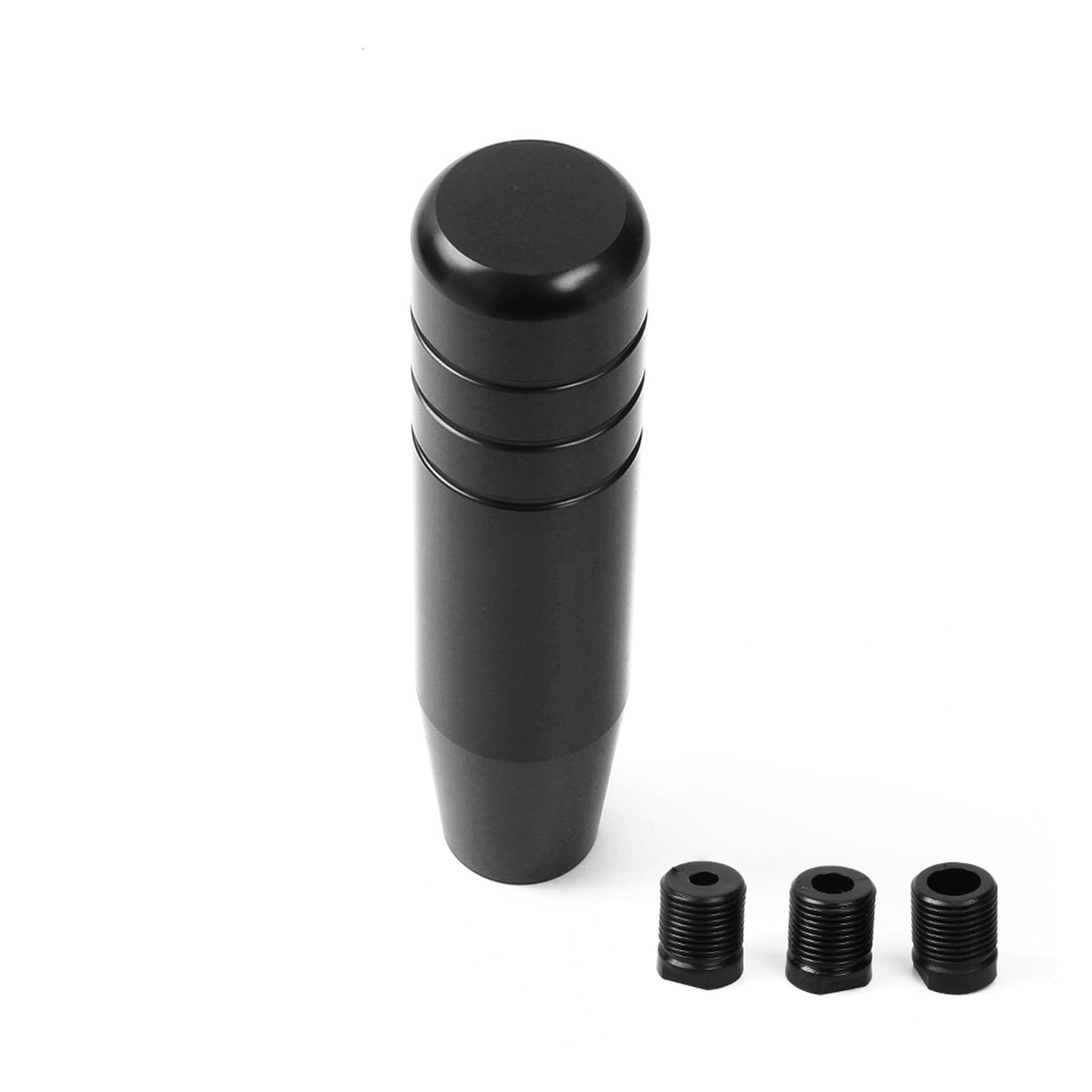 Jsrvqkms 18Cm Black Gear Shift Knob Auto 13Cm 18Cm Length Manual Car Gear Shift Knob Aluminum Racing With 3 Adapters(18Cm Black)