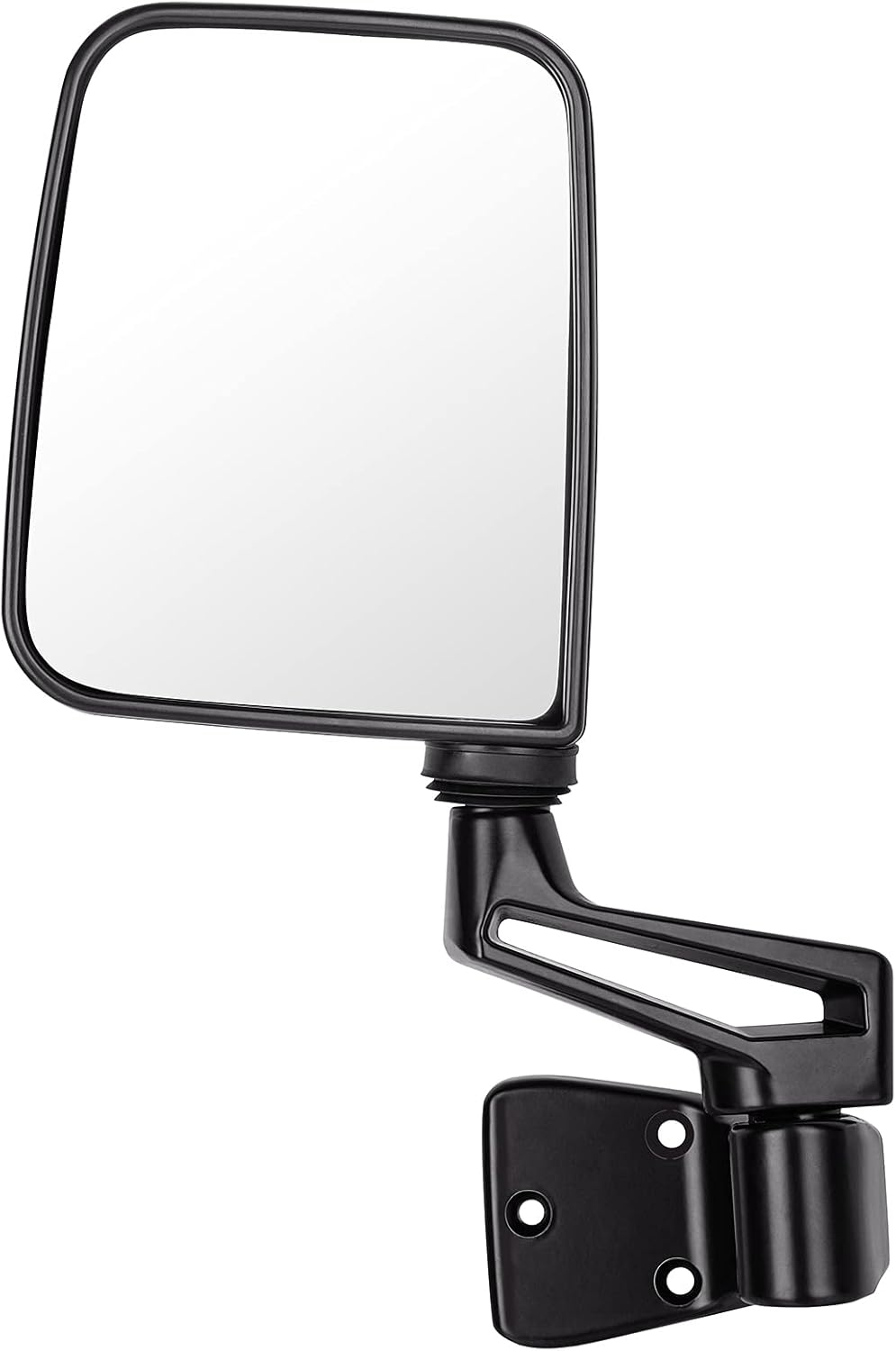 OCPTY Black Driver Side View Mirror Textured With Manual Adjustment Manual Fold Non-Heated Side Mirror Compatible For 1987-1995 1997-2002 For Jeep Wrangler 55027208