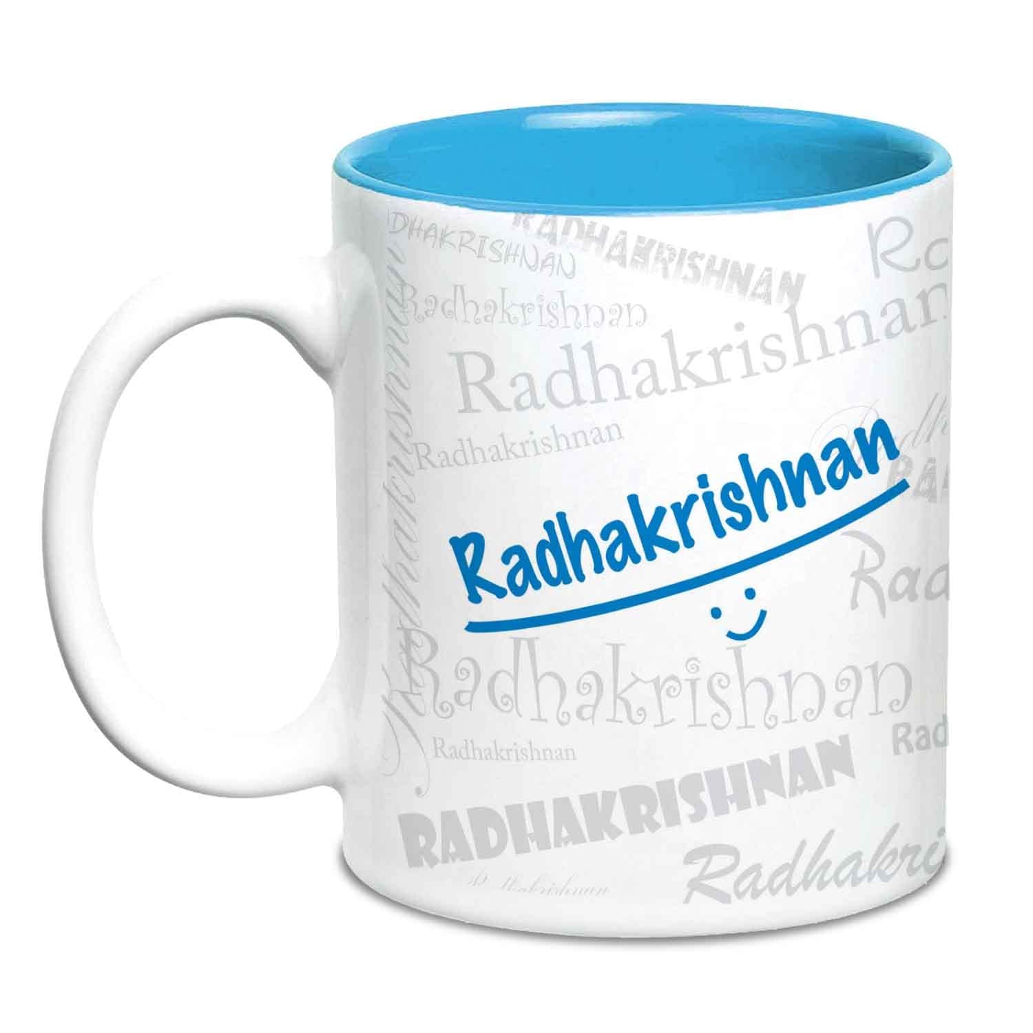 Hot Muggs Me Graffiti Mug - Radhakrishnan Personalised Name Ceramic, 315ml, 1 Unit