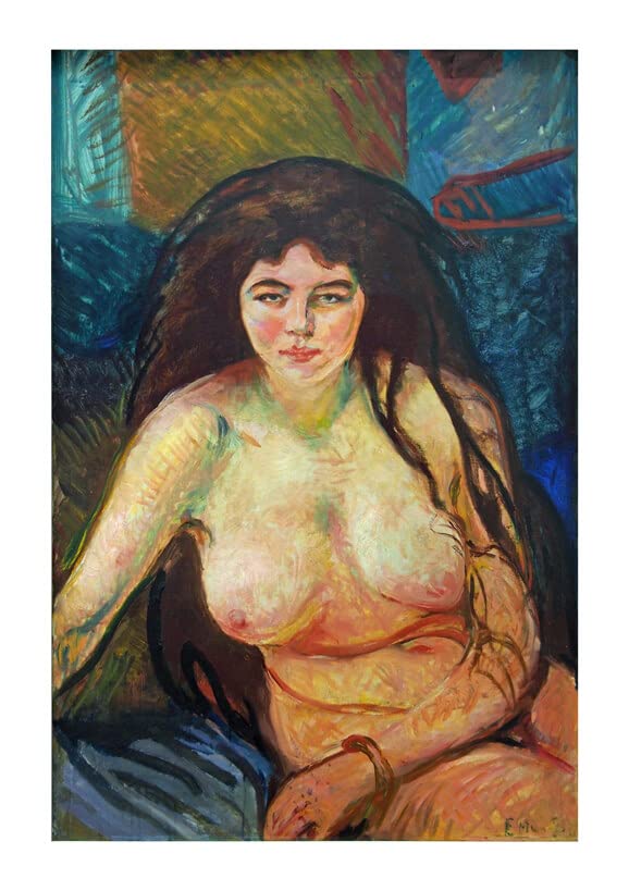 Affiche Edvard Munch Weiblicher Halbakt extra large format mat pour décoration murale