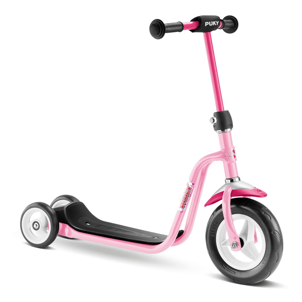 PUKY R1 Scooter | sicherer Roller für Kinder ab 2 Jahren | rutschfestes Trittbrett | höhenverstellbarer Lenker | top Fahrrad-Alternative | Rosé