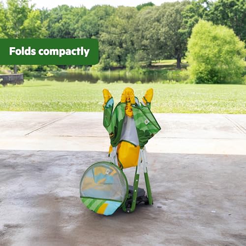 Image of Bright Starts John Deere Pop 'N Jump Portable Baby Jumper, Foldable Indoor /Outdoor Baby Jumper with Sensory Activities, Ages 6-12 Months