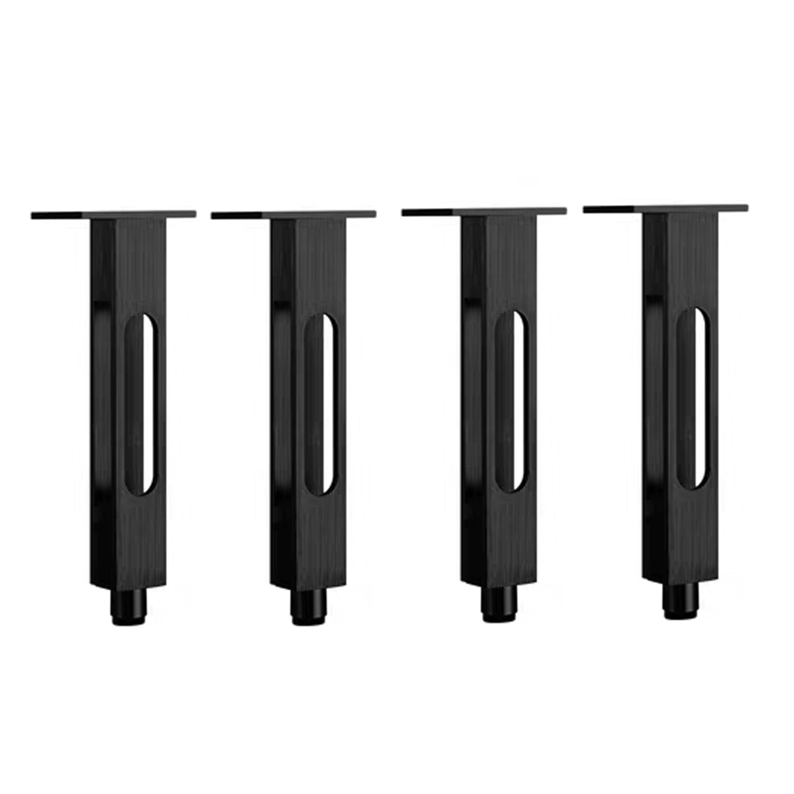 UYHBCNQD 4Pcs Replacement Feets Adjustable Furniture Support Legs Set with Anti-Scratch Pad Risers Furniture Foots High Load Bearing(Nero,20cm)