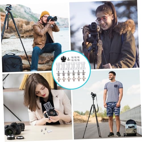 Kit adaptador tornillos para cámara compatible con soportes trípodes y rótulas 3