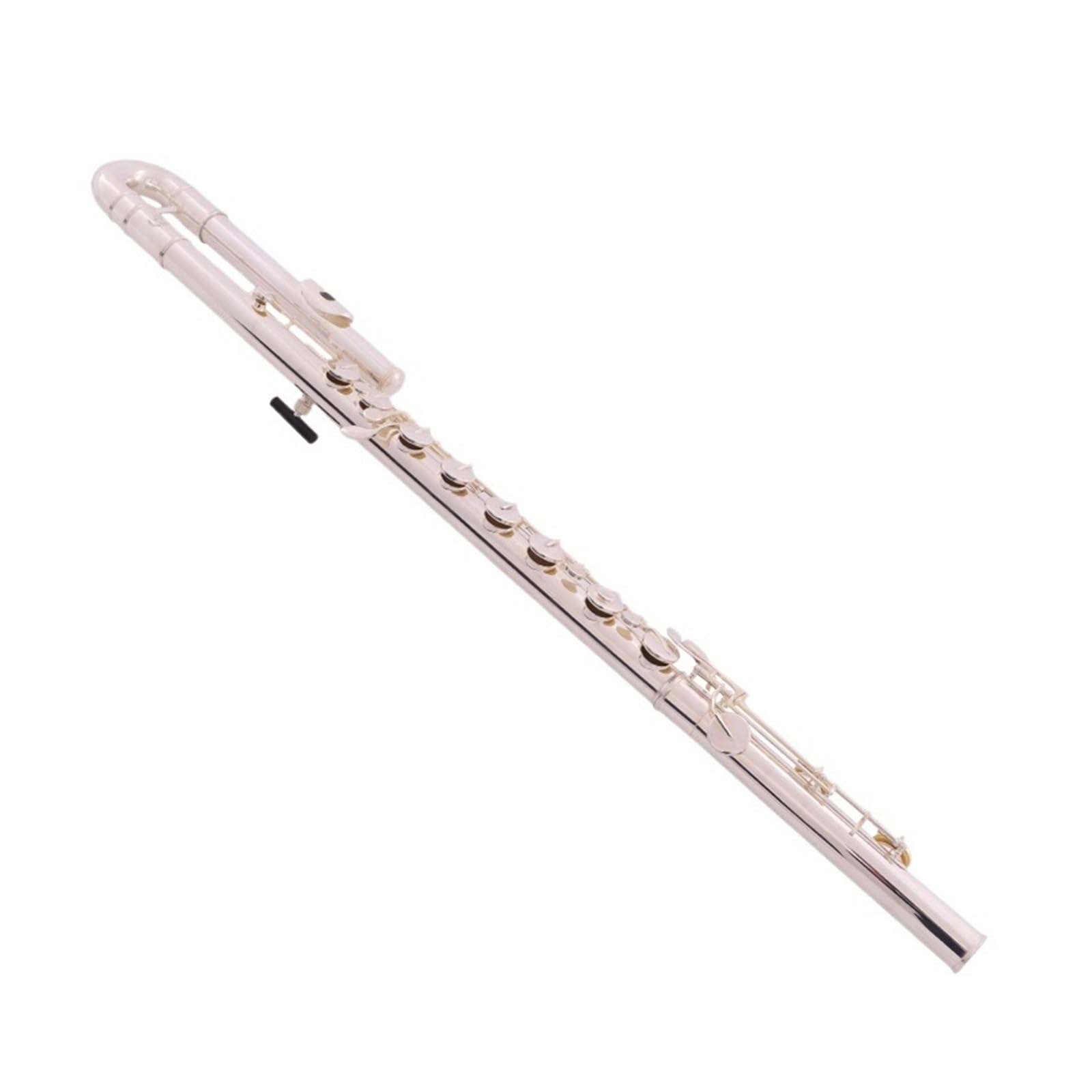Flauto Do Foro Chiuso Strumento basso per flauto basso con corpo in rame bianco placcato argento chiave C