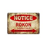 ROKON Motorcycles Bikes Only All Others Will Be Towed Parking Sign Vintage Retro Metal Decor Art Shop Man Cave Bar Aluminum 8'x12' Sign Plate