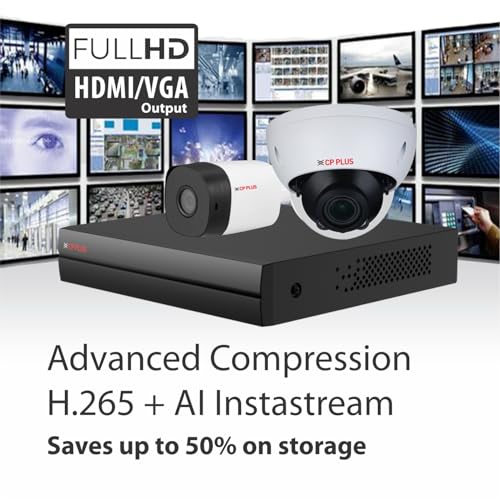 Image of CP PLUS 4 Channel 5M-N DVR | 6MP IP Support | AI-Instastream | 32Mbps Bandwidth | SMD Plus | Dual Output | KVMS Pro Lite | 16TB HDD Support - CP-UVR-0401F1-IC2