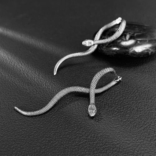 Women's Stainless Steel Serpentine Wrapped Earrings, Personalized, Fashionable and Eye catching, Versatile for Party and Daily Use3