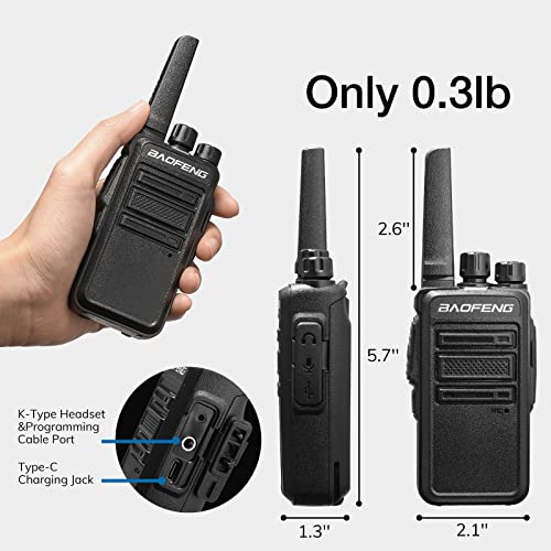 Baofeng Gt-68 Walkie Talkies For Adults, Long Range Two Way Radios, 1500Mah Battery With Usb Charging, Portable Rechargeable Walky Talky, For Road Trip Hiking Family (4 Pack) #TOP3