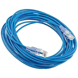 Monoprice Cat6A Patch Ethernet Cable – Snagless, UTP, 10G, 30AWG, 25 Feet, Blue – SlimRun Series