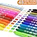 Shuttle Art 48 Colors Gel Crayons for Toddlers, Non-Toxic Crayons Set with 1 Brush and Foldable Case for Kids Children Coloring, Crayon-Pastel-Watercolor Effect, Ideal for Window Paper Glass