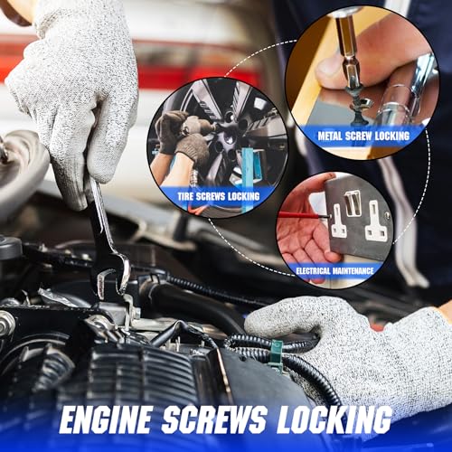 Image of Thread Lock - Medium and High Strength Thread Locker Blue ＆ Red, Threadlocker for Nuts, Bolts, Metal Fasteners - Lock Tight & Prevent Loosening, Seal & Anti-Corrosion, Long-Term Stability (50ml+50ml)