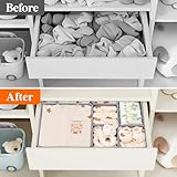 Lifewit 12 Pack Drawer Organiser for Baby Clothes, Collapisble Fabric Chest of Draw Dividers Nursery Closet, Dresser, Bedroom, Foldable Cube Boxes, Pants, Underwear Organization - Image 8