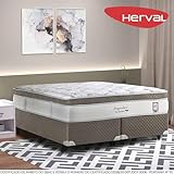 Cama Box Herval King Imperatore, 73x193x203 cm, Molas Ensacadas glide