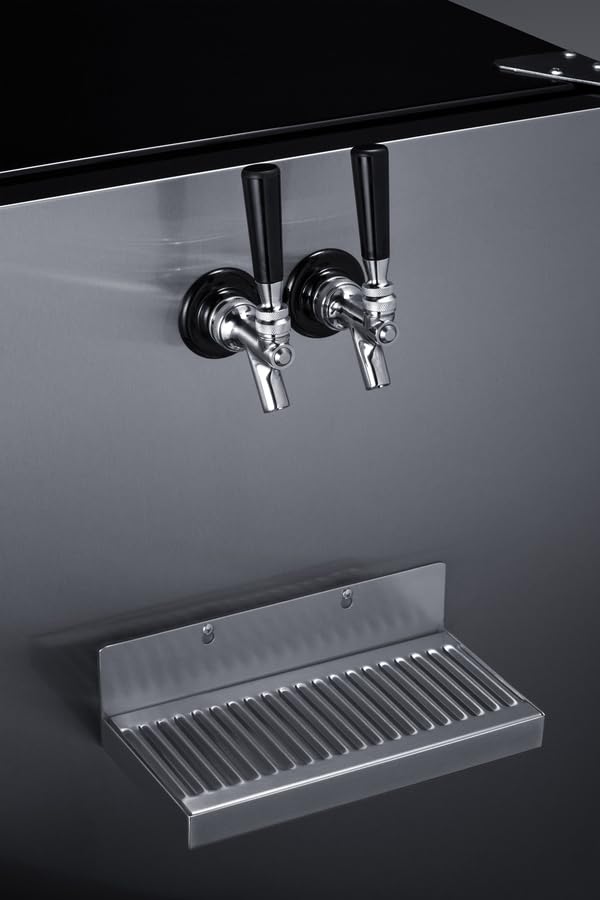 Summit 24" Cold Brew Kegerator, Dual Front Taps, No Drill Coffee Dispenser, Stainless Steel - Sbc7brsfrtpcf on Fridge.com - View 6