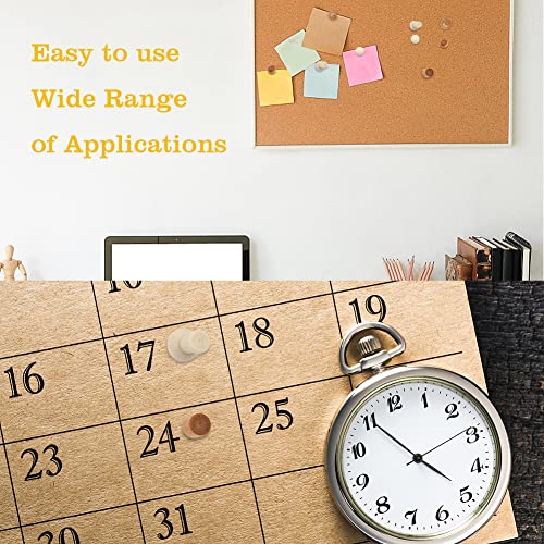 60 Pcs Wooden Push Pins, Thumb Tacks Push Pins, 2 Colors And 3 Types Decorative Thumb Tacks For Cork Boards Map Photos Calendar Home Office Classroom Supplies #TOP6