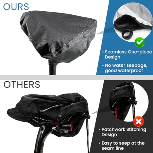 Image of New Bicycle Seat Cushion Waterproof UV Protection Unisex for Gym Bike Mountain Bike Road Bike with Protective Lock Durable Rain Dustproof Cover