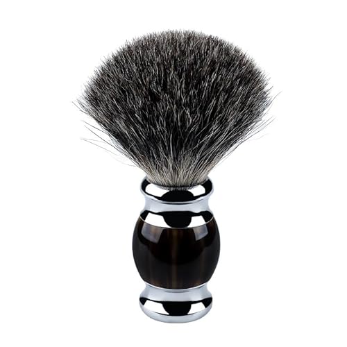 JIAHAO Pure badger hair brush shaving foam imitation horn foam brush soft hair brush 3 pieces/Pack