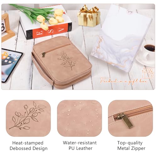 Large PU Leather Bible Cover for Men, Women Packed in Gift Box - Bible Carrying Case Debossed Bible Case - Bible Carrier - Bible Bag with Pocket for Bible Study Suppliers, Bible Gift for Book Lovers - Thumbnail 2