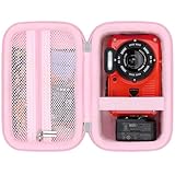 RAIALL Camera Case for Kodak PIXPRO WPZ2 Rugged Waterproof Shockproof Dustproof Digital Camera, Underwater Photography Camera Travel Bag, Extra Mesh Pocket Fits USB Cable, Adapter and SD Cards, Pink