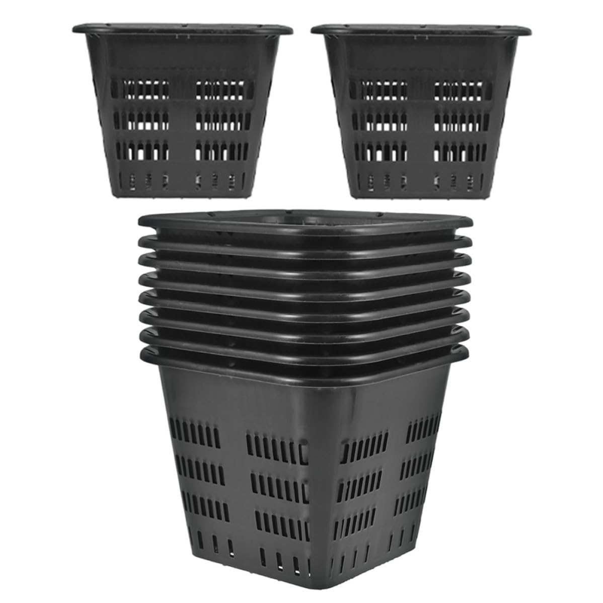 Cestas para Hidroponía en Balcón, 10 Macetas de Plástico Rígido para Cultivo Doméstico de Aromáticas