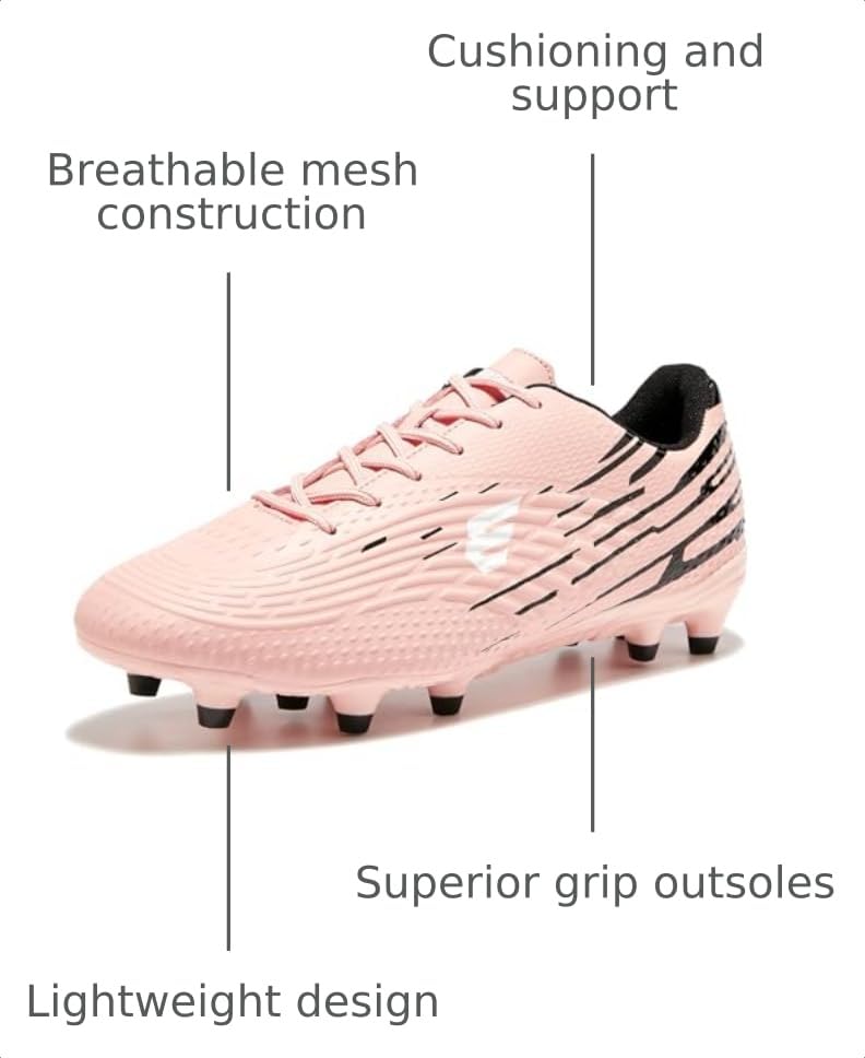 Image of Men's and Women's Soccer Cleats Rugby Boots Outdoor Football Shoes | Unisex Adult, Lightweight Lacrosse, Baseball, Trainer Training
