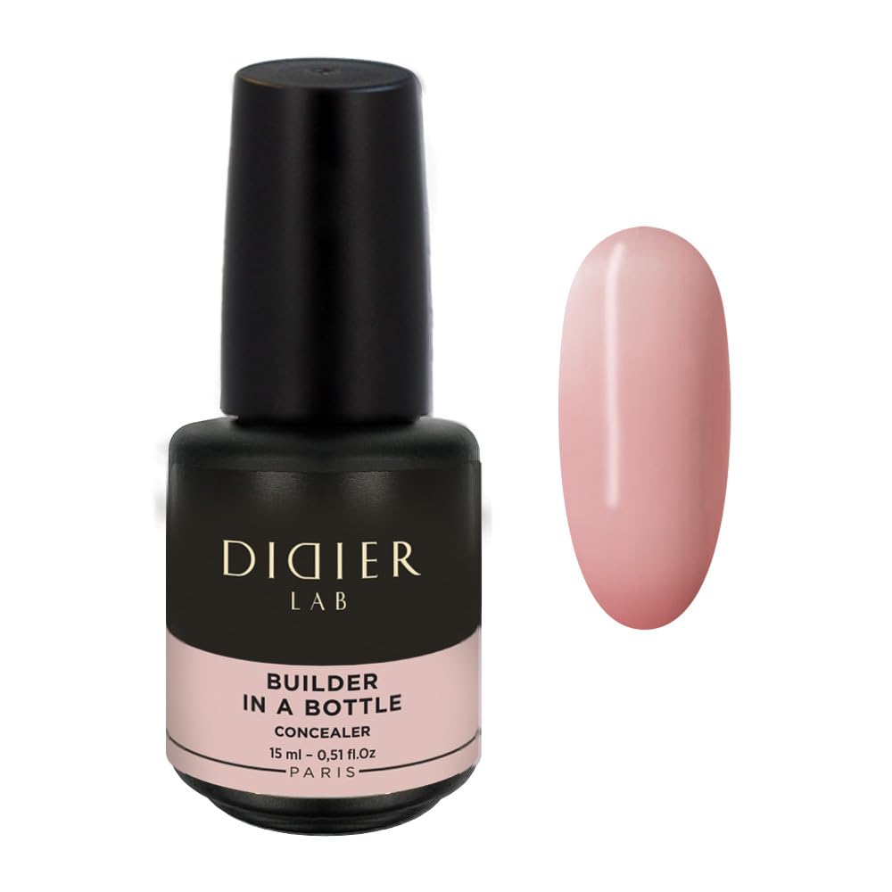 Didier Lab Premium Gel Constructor Uñas Profesional en Botella - Concealer - Refuerzo Uñas Semipermanentes - Builder Gel Uñas Semipermanente Para Extensiones y Modelado - UV Gel Para Uñas 15ml