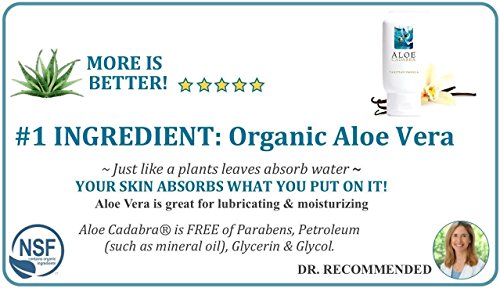 Aloe Cadabra Flavored Personal Lubricant and Vaginal Moisturizer, Organic Edible Aloe Lube for Men, Women and Couples, Non-Staining, pH Balanced, Toy Compatible (Tahitian Vanilla, 2.5 Ounces, 1 Pack) - Image 7