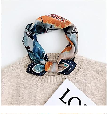 MEISEE 100% Mulberry Silk Scarfs Small Square Scarf 21" x 21" Neck Scarf Breathable Lightweight for Women Gift Packed - Image 5