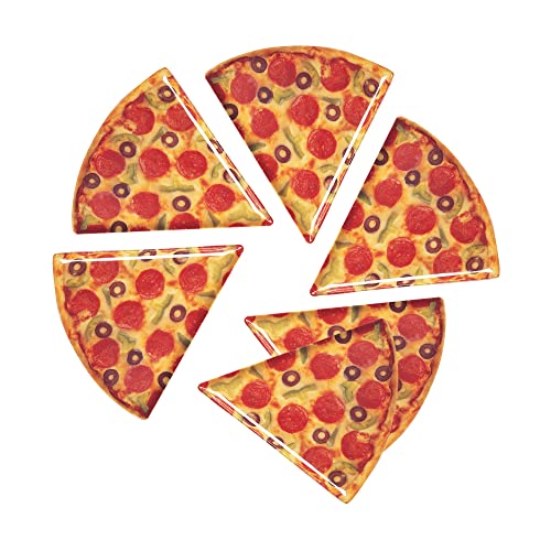 Opiniones de Platos para pizza - solo los mejores. 39 Supreme Housewares - Platos para pizza de melamina de 9 pulgadas, juego de 6
