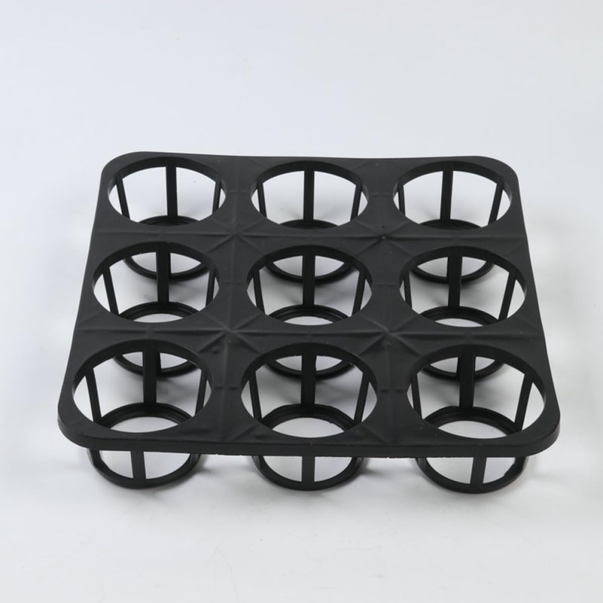 Homoyoyo Support pour Pot de Pépinière Noir en Plastique 5pcs Trous Ronds, Plateau de Germination pour Jardin et Culture en Extérieur