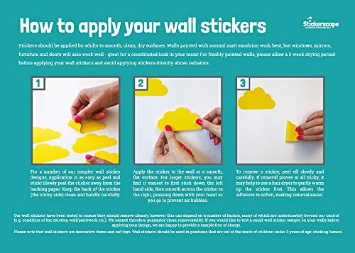Stickerscape Colourful Raindrop Wall Stickers, Pastel - Image 4