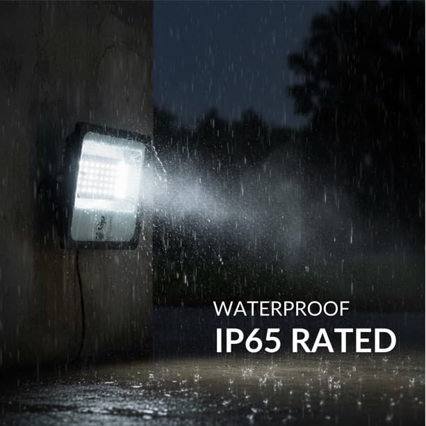 Image of D'Mak 100 Watt LED Flood Light Grey Body Down Chock Waterproof IP65 for Outdoor Purposes (2, White)