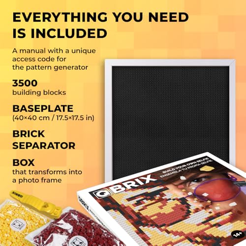 image for QBRIX Custom Selfie Mosaic Building Set | Art Kit for Wall Art Creatio