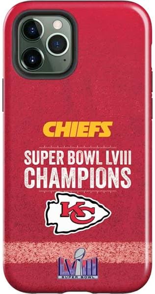 Skinit Impact Phone Case Compatible with iPhone 12 Pro Max - Officially Licensed NFL Kansas City Chiefs Black & White Design