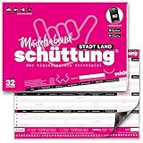 DAS TRINKSPIEL für Euren lustigen Mädelsabend in der Stadt Land Fluss Version - Ein Block mit 50x Blatt im handlichen DIN A4 Format - ideal als Geschenk oder Mitbringsel zur Party.
