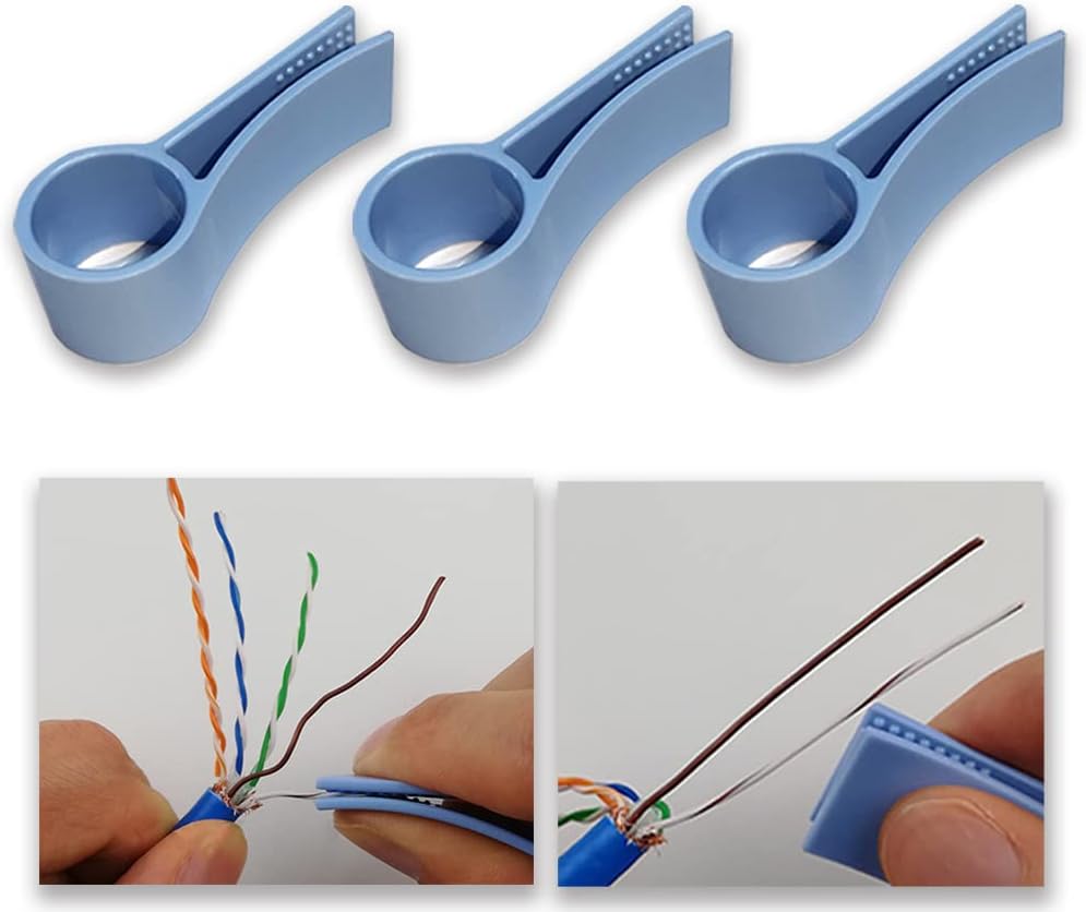 Network Cable Untwist Tool, Engineer Wire Straightener for CAT5/CAT5e/CAT6/CAT7 Wires Pair Separator Tools Quickly & Easily Untwists (3)