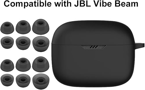 Miniatura 2 de A-Focus Kit de puntas de oreja para Vibe Beam, funda de silicona a prueba de golpes con llavero, 6 pares de accesorios para las orejas, compatible