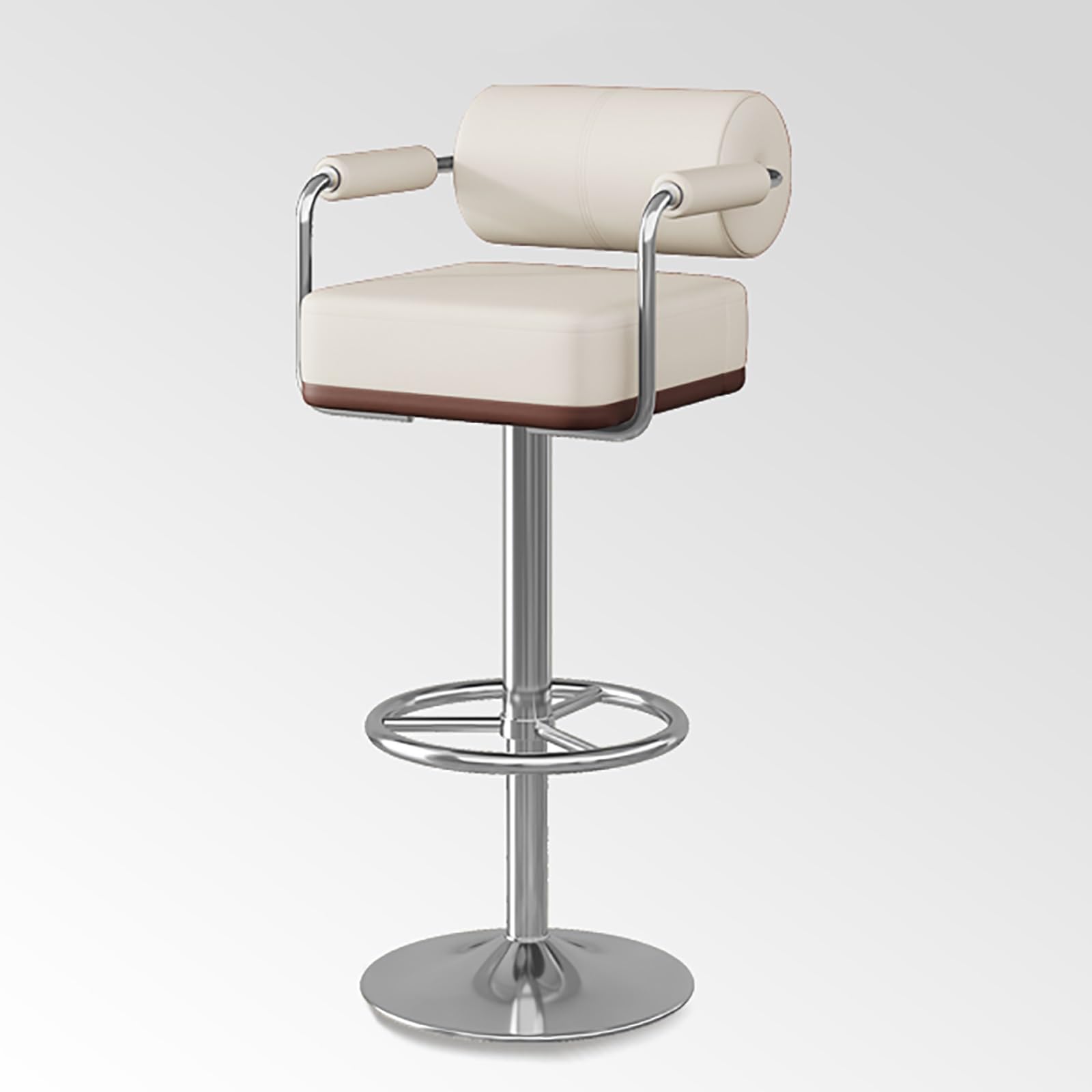 Tabourets de bar pivotants modernes avec dossier haut – Chaises de comptoir faciles à assembler pour cuisine, salle à manger, meubles de bar – Options gris, or ou blanc et argenté