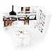 Prettyia Modern Kitchen Set Furniture Model Kit for 1:12 Dollhouse Miniatures Furniture