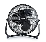 Bigben Ventilateur de Table 48W, 3 Vitesses, Tête Inclinable, Design Métal Noir pour Bureau Sol ou Montage Mural, Diamètre 30 cm   FANF01BK