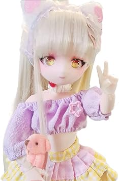 Pretty Anime Design BJD Dolls 1/6 11.8 Inch Ball Jointed Doll DIY Toys with Clothes Outfit Shoes Wig Hair Makeup,Best Birthday Gift for Princess Girls Kids Children - Diana